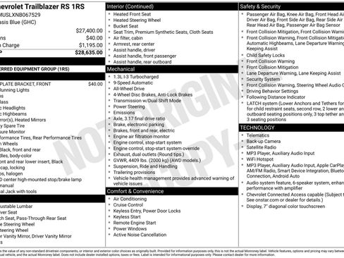 Used 2022 Chevrolet TrailBlazer RS AWD/4WD image 3