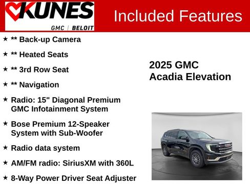 Used 2025 GMC Acadia Elevation AWD/4WD image 2