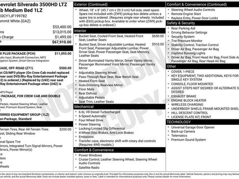 Used 2018 Chevrolet Silverado 3500 LTZ w/ Duramax Plus Package image 12