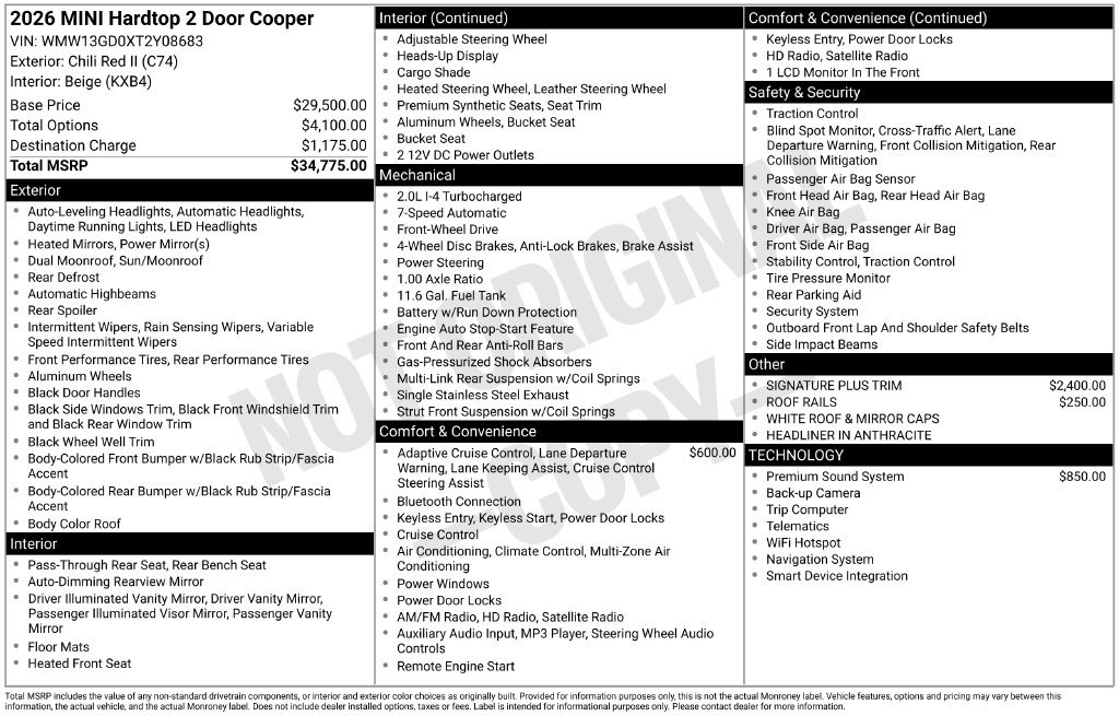 Certified 2026 MINI Cooper 2-Door Hardtop FWD image 36