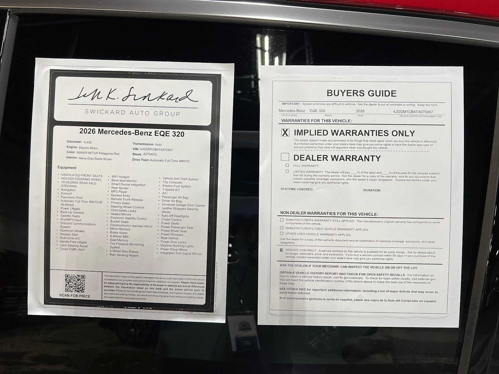 Used 2026 Mercedes-Benz EQE 320 4MATIC SUV image 49
