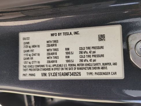 Used 2022 Tesla Model 3 Standard Range RWD image 15