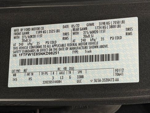 Used 2022 Ford F150 Lariat w/ Equipment Group 502A High AWD/4WD image 19
