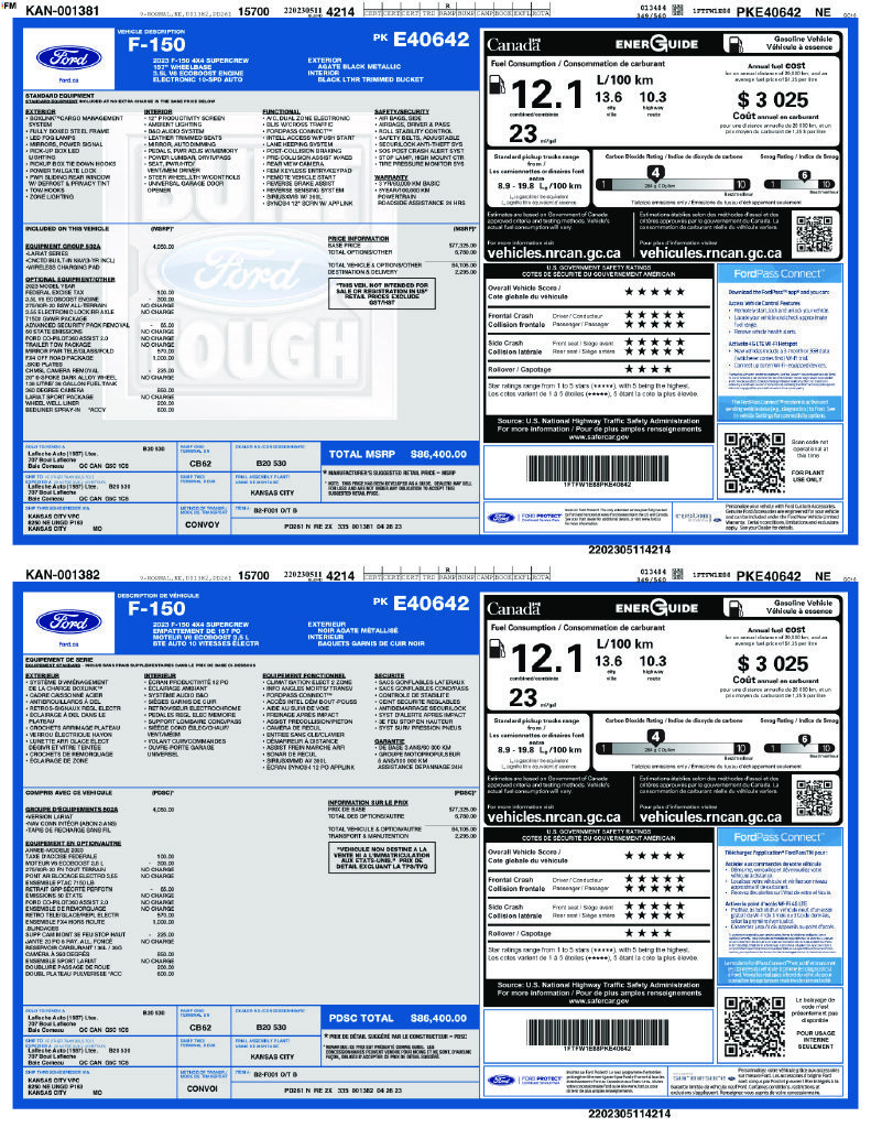 Used 2023 Ford F150 Lariat w/ Equipment Group 502A High AWD/4WD image 14