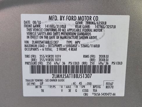 Used 2011 Lincoln MKT AWD w/ 201A Rapid Spec Order Code image 30