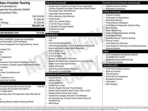 Certified 2025 Subaru Forester Touring w/ Protection Package image 13