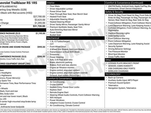 Used 2025 Chevrolet TrailBlazer RS w/ Convenience Package image 52