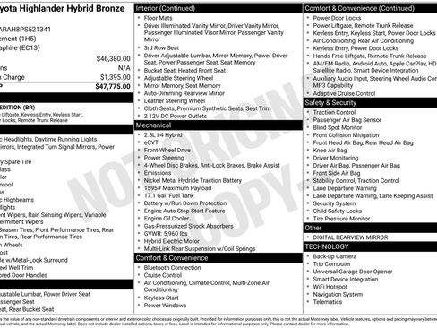 Used 2023 Toyota Highlander Bronze Edition FWD image 13