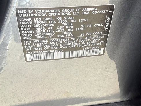 Certified 2022 Volkswagen Atlas SE w/ Panoramic Sunroof Package image 31