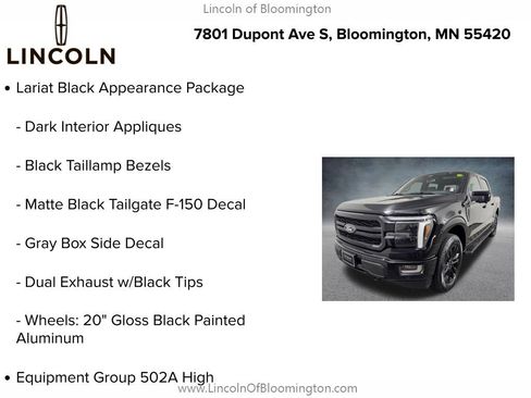 Used 2024 Ford F150 Lariat w/ Equipment Group 502A High AWD/4WD image 9