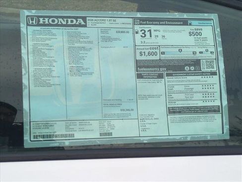New 2026 Honda Accord SE image 17