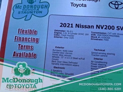 Used 2021 Nissan NV200 SV w/ Back Door Glass Package image 15