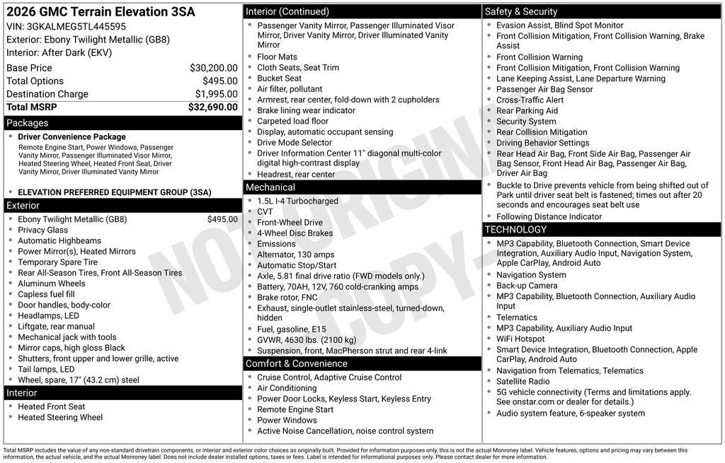 Used 2026 GMC Terrain Elevation FWD image 17