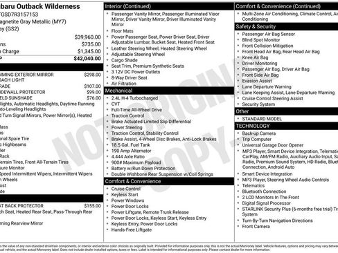 Used 2024 Subaru Outback Wilderness AWD/4WD image 4