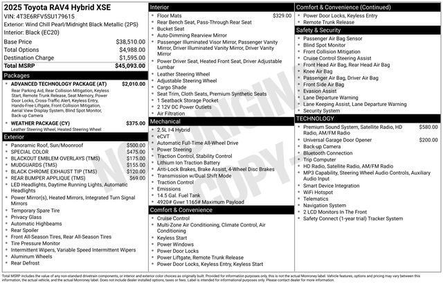 Used 2025 Toyota RAV4 XSE w/ Advanced Technology Package AWD/4WD image 39