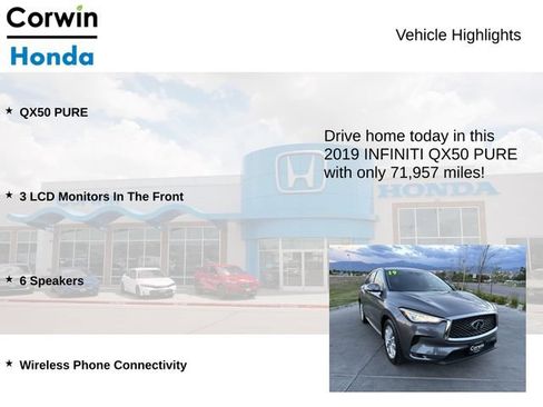 Used 2019 INFINITI QX50 Pure AWD/4WD image 6