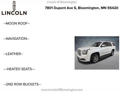 Used 2016 GMC Yukon Denali w/ Open Road Package AWD/4WD image 5