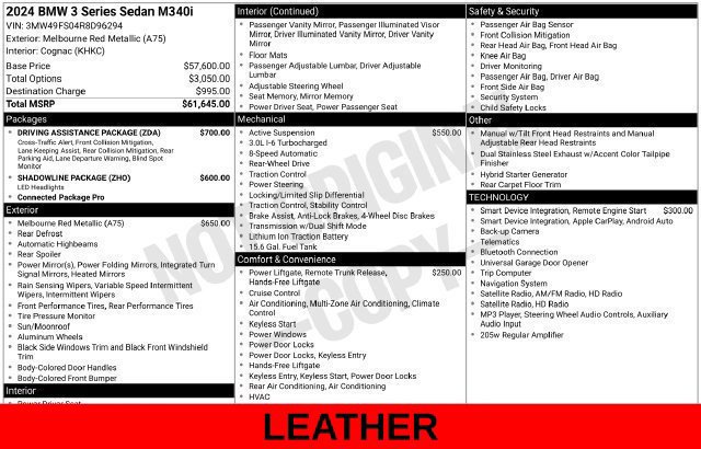 Used 2024 BMW M340i w/ Driving Assistance Package RWD image 12