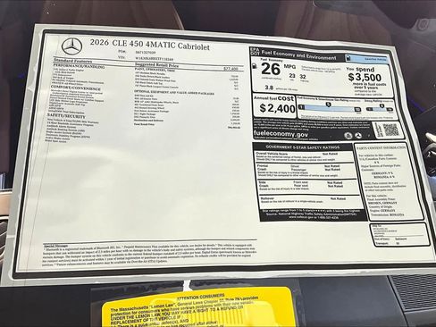 New 2026 Mercedes-Benz CLE 450 4MATIC Cabriolet image 18