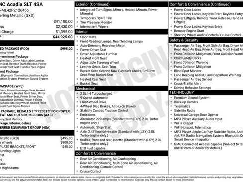 Used 2023 GMC Acadia SLT w/ Preferred Package FWD image 43