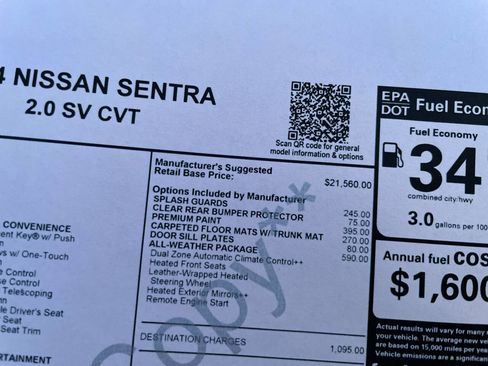 Used 2024 Nissan Sentra SV w/ All-Weather Package image 17