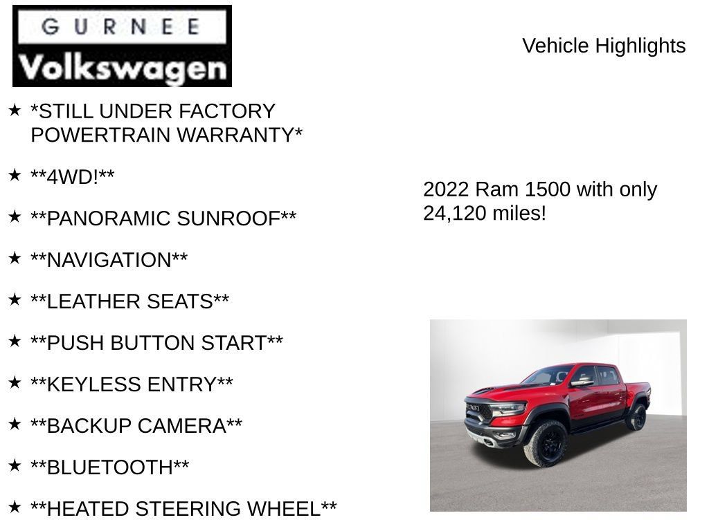 Used 2022 RAM 1500 TRX w/ TRX Level 2 Equipment Group AWD/4WD image 8