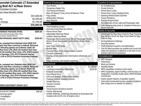 Used 2021 Chevrolet Colorado LT w/ LT Convenience Package AWD/4WD image 4