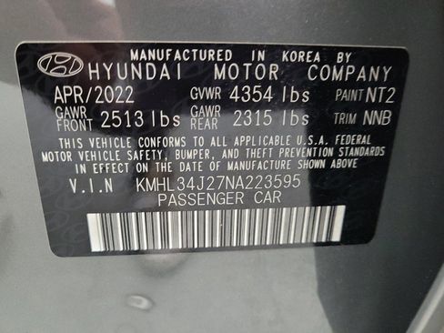Used 2022 Hyundai Sonata Limited w/ Preferred Accessory Package FWD image 33