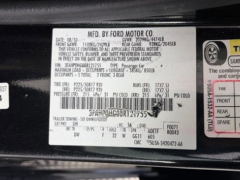 Used 2011 Ford Fusion SE w/ 202A Rapid Spec Order Code image 9
