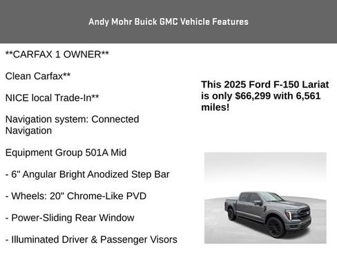 Used 2025 Ford F150 Lariat w/ Equipment Group 501A Mid image 4