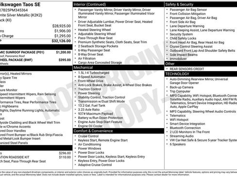 Used 2023 Volkswagen Taos SE w/ Panoramic Sunroof Package FWD image 12