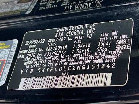 Used 2022 Kia Sorento S w/ Panoramic Sunroof Package AWD/4WD image 37