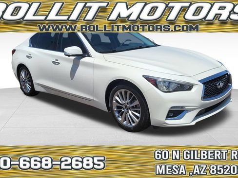 Used 2021 INFINITI Q50 Luxe w/ Seat & Sound Package RWD image 1