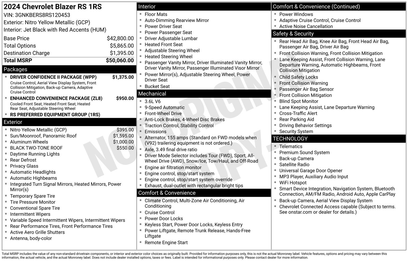 Used 2024 Chevrolet Blazer RS w/ Driver Confidence II Package FWD image 39
