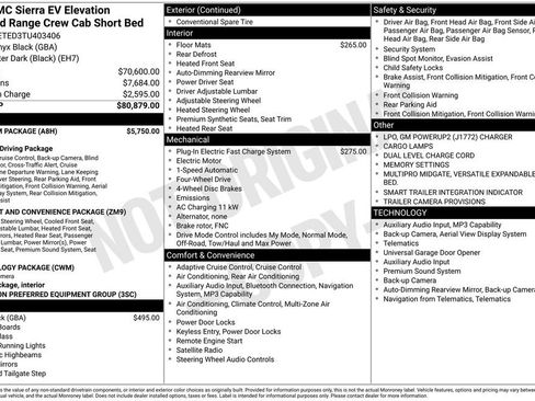 New 2026 GMC Sierra EV Elevation w/ Premium Package image 44