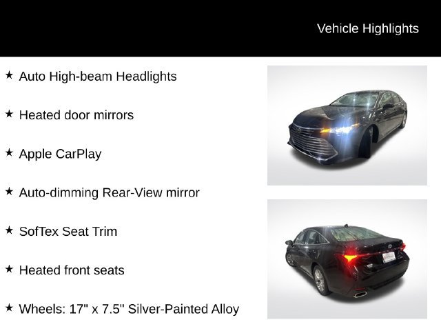 Certified 2019 Toyota Avalon XLE w/ Moonroof Package FWD image 13