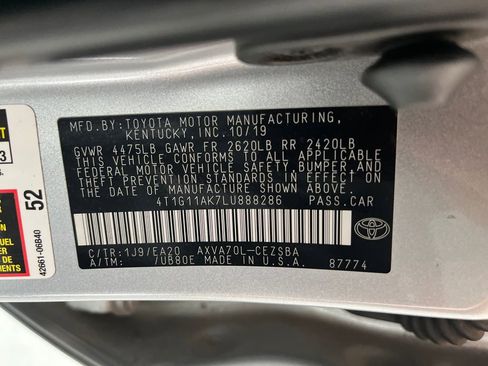Used 2020 Toyota Camry SE FWD image 77