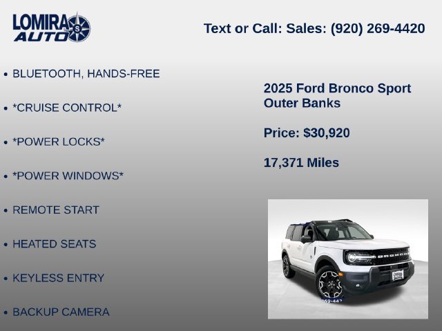 Used 2025 Ford Bronco Sport Outer Banks w/ Outer Banks Tech Package+ AWD/4WD image 14