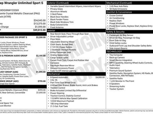 Used 2022 Jeep Wrangler Unlimited Sport AWD/4WD image 3