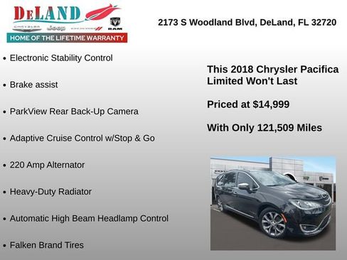 Used 2018 Chrysler Pacifica Limited w/ Tire & Wheel Group FWD image 7