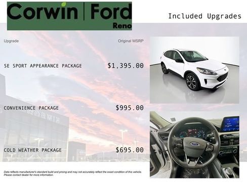 Used 2022 Ford Escape SE w/ SE Sport Appearance Package AWD/4WD image 3