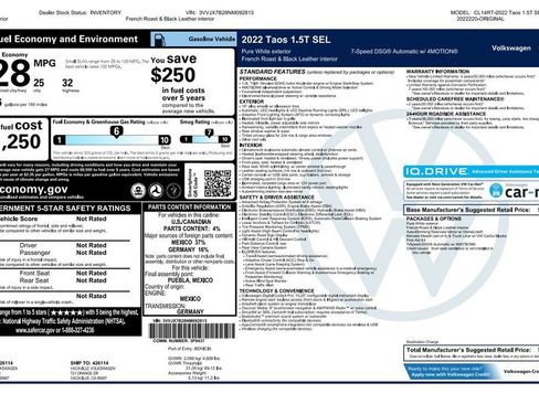 Used 2022 Volkswagen Taos SEL AWD/4WD image 3