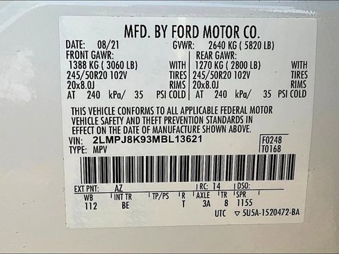 Used 2021 Lincoln Nautilus Reserve w/ Cargo Utility Package image 45