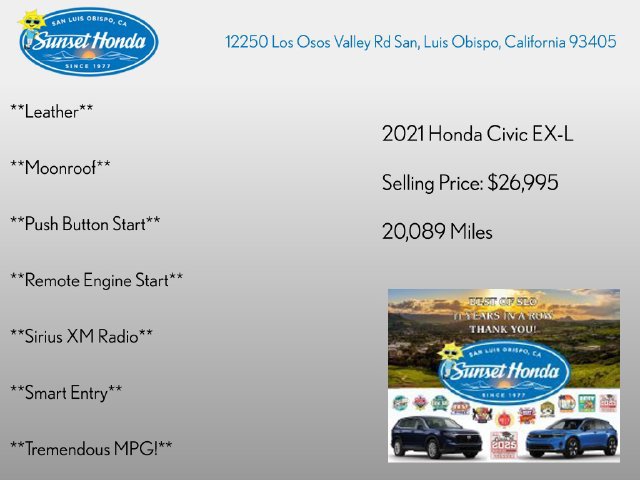 Used 2021 Honda Civic EX-L image 4