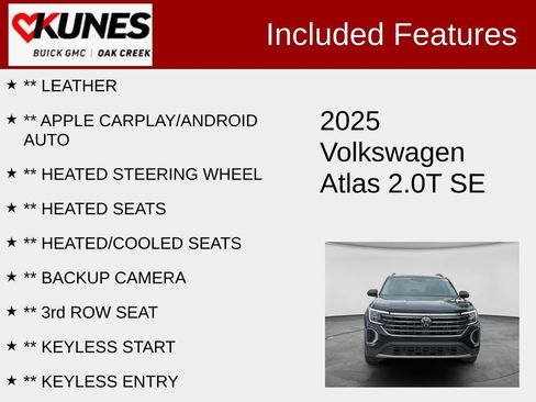 Used 2025 Volkswagen Atlas SE FWD image 2