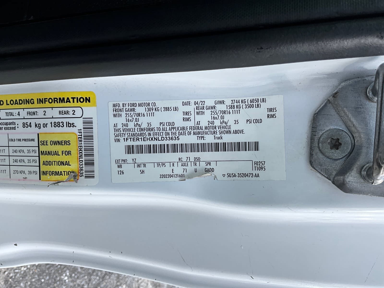 Used 2022 Ford Ranger XL w/ Equipment Group 101A High RWD image 14