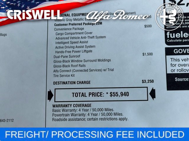 New 2026 Alfa Romeo Stelvio Sprint w/ Convenience Package AWD/4WD image 50