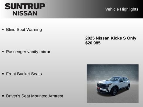 Used 2025 Nissan Kicks S FWD image 16