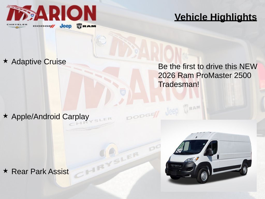 New 2026 RAM ProMaster 2500 w/ Convenience Group FWD image 5