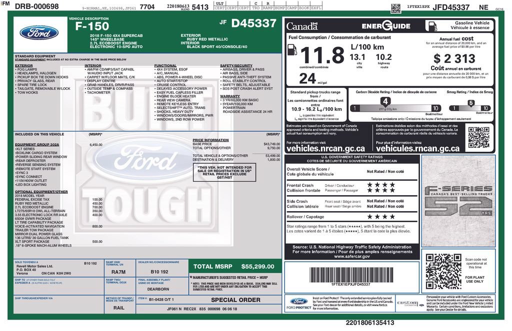 Used 2018 Ford F150 XLT w/ Equipment Group 302A Luxury AWD/4WD image 6